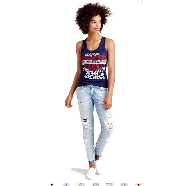 True Religion Boyfriend Unlet Hem